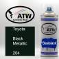 Preview: Toyota, Black Metallic, 204: 400ml Sprühdose, von ATW Autoteile West.